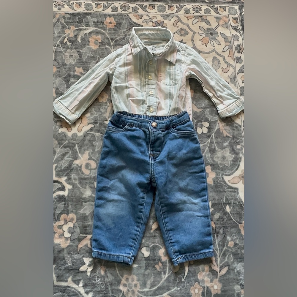 Carter's Blue Toddler Denim Joggers